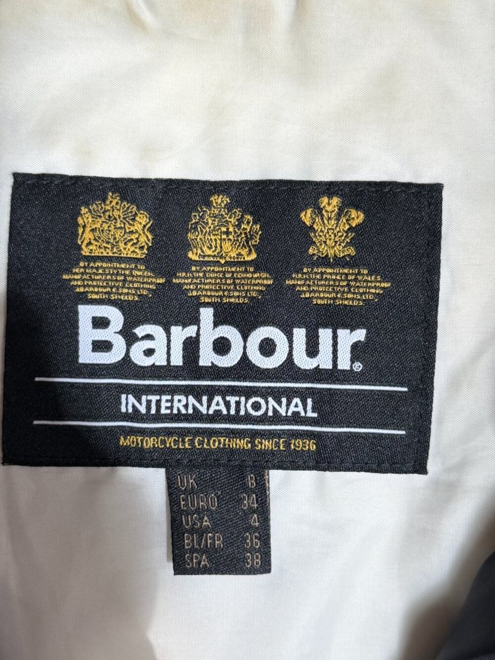 Barbour International Jacket Size 4 - Picture 3 of 6